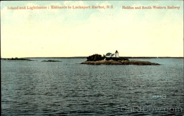 Island and Lighthouse Lockeport Harbor NS Canada Nova Scotia