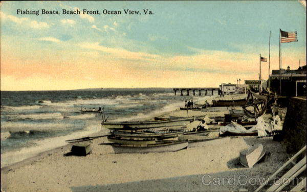 Fishing Boats, Beach Front Ocean View Virginia