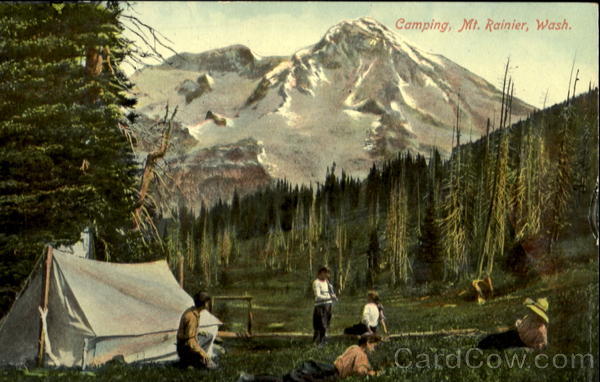 Camping AT Mt. Wilson Mount Rainier Washington
