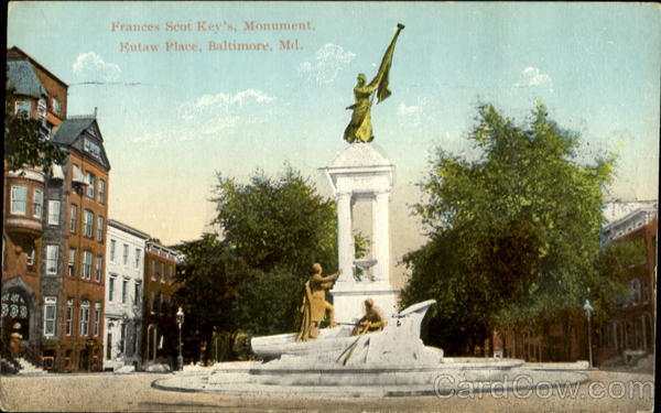 Frances Scott Key's Monument, Eutaw Place Baltimore Maryland