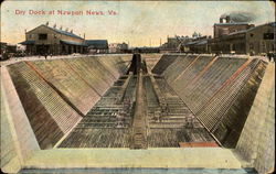 Dry Dock At Newport News Postcard
