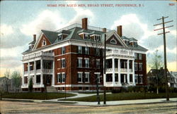 Home For Aged Men, Broad Street Providence, RI Postcard Postcard
