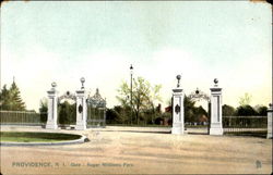Gate Roger Williams Park Providence, RI Postcard Postcard