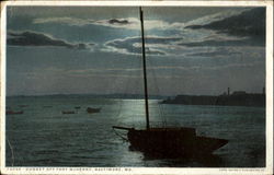 Sunset Off Fort McHenry Postcard