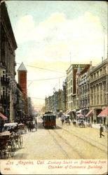 Looking South On Broadway From Chamber of Commerce Building Postcard