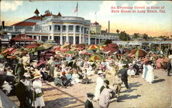 An Everyday Crowd in Front Of Bath House Postcard