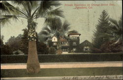 Private Residence On Orange Grove Ave Pasadena, CA Postcard Postcard