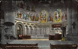 Interior Memorial Church, Stanford University Postcard