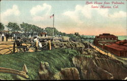 Bath House From Palisades Santa Monica, CA Postcard Postcard