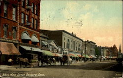 Along Main Street Danbury, CT Postcard Postcard