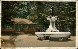 Fountain And Pavilion, Cherokee Park Postcard