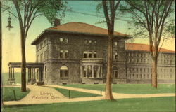 Library Waterbury, CT Postcard Postcard