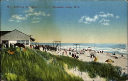 Bathing At Atlantic Beach Pleasant View, RI Postcard Postcard
