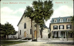 Grace Methodist Church Westerly, RI Postcard Postcard