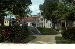 View of Wilcox Park Westerly, RI Postcard Postcard