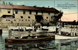 U. S. Receiving Ship Franklin Postcard