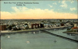 Bird's Eye View Of Ghent Residential Section Norfolk, VA Postcard Postcard
