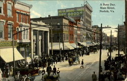 A Busy Day, Main Street Postcard