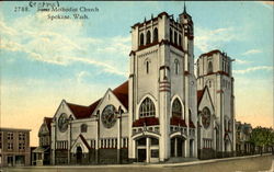 Central Methodist Church Spokane, WA Postcard Postcard