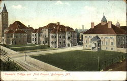 Women's College And First Church Postcard