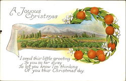 A Joyous Christmas California Postcard Postcard