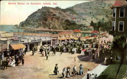 Street Scene At Catalina Island Santa Catalina Island, CA Postcard Postcard