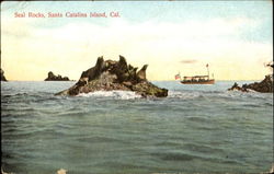 Sea Rocks, Santa Catalina Island Postcard