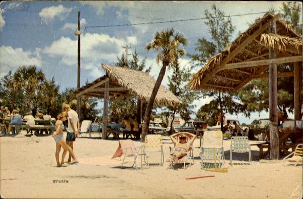 Beautiful Picnic Area On Siesta Beach Sarasota Florida