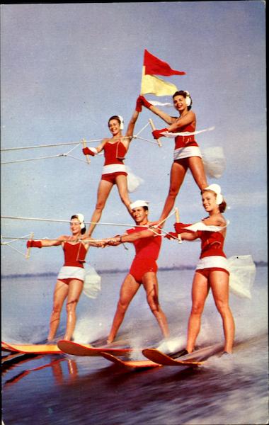 Five Man Pyramid Cypress Gardens Florida