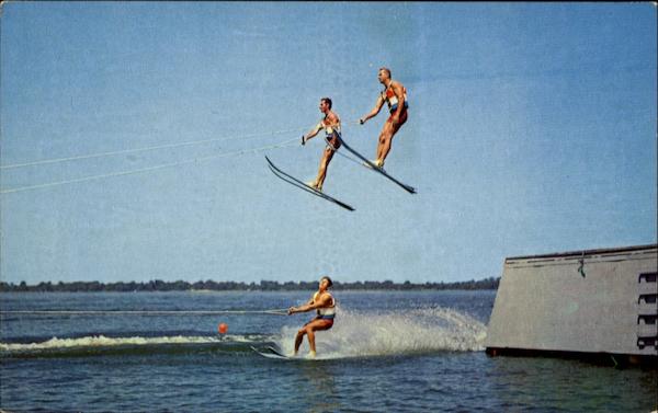 High Jumping On Water Skis Cypress Gardens Florida