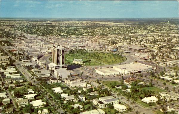 Young Circle And The Band Shell Looking West Hollywood Florida