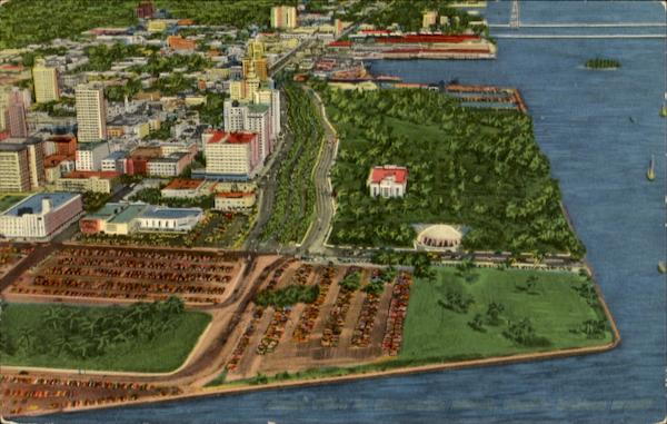 Aerial View Of Downtown Miami Florida