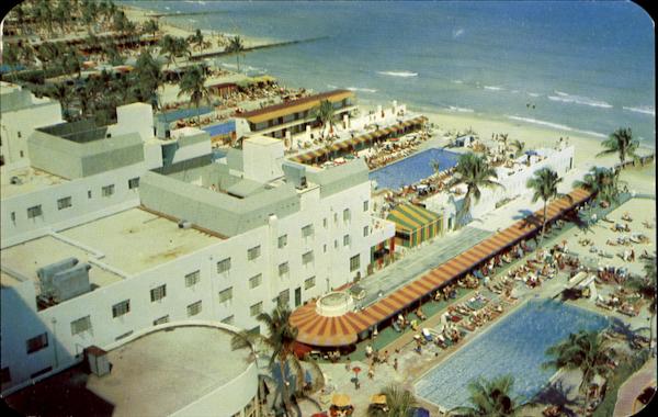 Galmourous Swimming Pools And Ocean Surf Miami Beach Florida