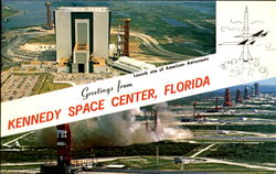 Greetings From Kennedy Space Center Florida Space & Rockets Postcard Postcard