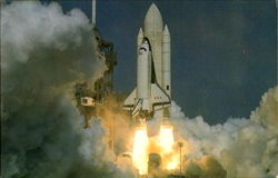 Space Shuttle At Cape Kennedy, Space Center Postcard