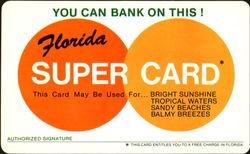 Florida Super Card Postcard Postcard