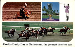 Florida Derby Day At Gulfstream Hallandale, FL Postcard Postcard