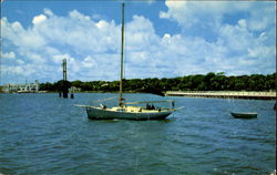 Sailing On Beautiful Indian River Cocoa, FL Postcard Postcard