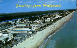 Greetings From Hollywood Florida Postcard Postcard