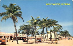 Miracle Miles Of White Beaches Hollywood, FL Postcard Postcard