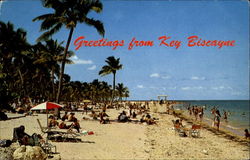 Greetings From Key Biscayne Florida Postcard Postcard