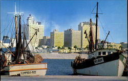 The Sea Wall And The T-Heads Corpus Christi, TX Postcard Postcard