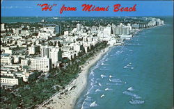 Hi From Miami Beach Florida Postcard Postcard
