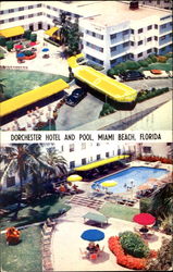 Dorchester Hotel And Pool Miami Beach, FL Postcard Postcard