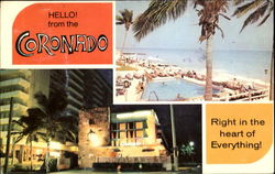 Hello! From The Coronado, 9501 Collins Avenue Miami Beach, FL Postcard Postcard