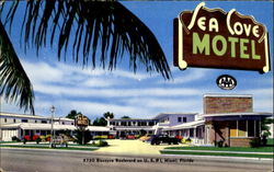 Sea Cove Motel, 5750 Biscayne Boulevard Postcard