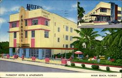 Fairmont Hotel & Apartments, Collins at 10th Miami Beach, FL Postcard Postcard