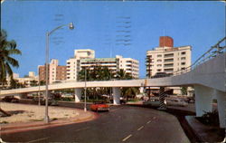 Modern Over-Pass, 61st Street Postcard