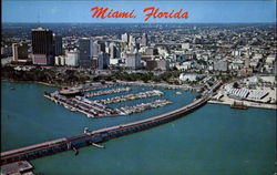 Aerial View Of Downtown Miami Postcard