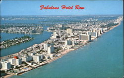 Fabulous Hotel Row Miami Beach, FL Postcard Postcard